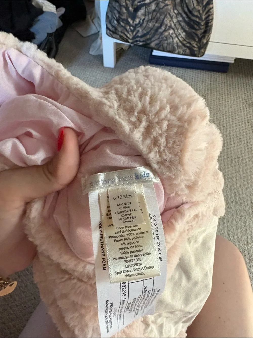 Pottery Barn Kids Plush Piglet Hooded Vest - Light Pink